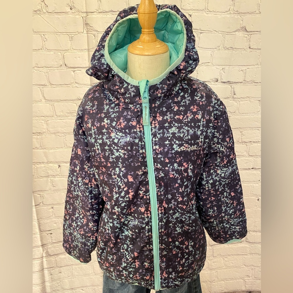 Girls 7/8 Eddie Bauer Hooded Zip-up Puffer Jacket